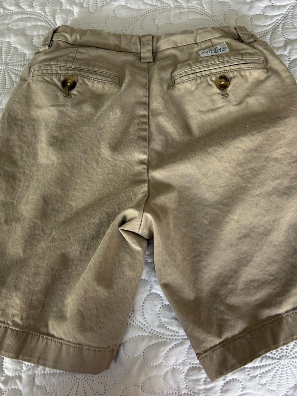 Vineyard Vines Boy’s Tan Flat-Front Chino Shorts